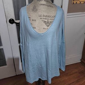 NWT Urban Outfitters Out From Under Womens‎ Blue Deep V Neck Sweater Large New